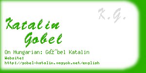 katalin gobel business card